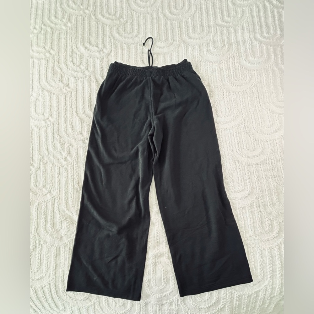 SKIMS Cotton Fleece Oversized Double Waistband Pant Onyx Large NWT O-429 - Picture 12 of 12